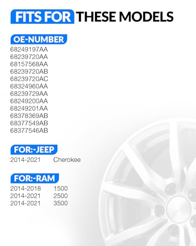 68249197AA Pre-Programed Tire Pressure Sensor Fit for:-Jeep 2014-2021 Cherokee, for:-Ram 1500 2500 3500 433MHz TPMS, 68239720AA, 68157568AA, 68239720AB, 68239720AC (4) - size: 68249197AA(4)