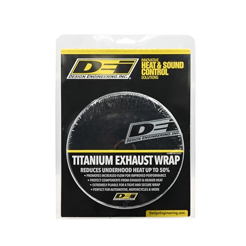 Design Engineering Titanium Exhaust Wrap 1" x 50' Lava Rock Technology - color: Titanium, size: 1" x 50'