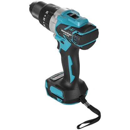 1300 In-lbBrushless Impact Drill for Makita 18V Battery, 1/2'' Metal Chuck Hammer Drill - color: Impact Drill With Handle