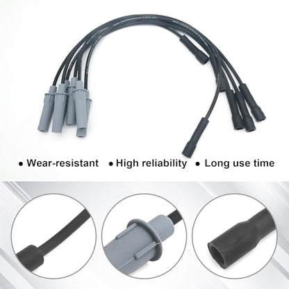 S6-58371 6Pcs Spark Plug Wire Set Ignition Spark Plug Wires Replacement for VW Routan Replacement for Dodge Caravan Replacement for Chrysler Voyager Pacifica
