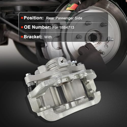 cciyu Rear Right Disc Brake Caliper Assembly With Bracket 18B4713 - size: Rear Right[18B4713]