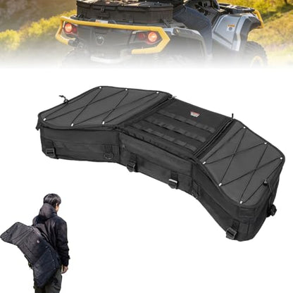 KEMIMOTO Portable ATV Front Rear Rack Bag UTV Cargo Bed Storage