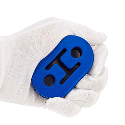 Exhaust Hangers Upgrade EPDM(More Durable than Rubber) Muffler Bushing Insulator Shock Absorbent Mount Bracket 2 Hole 12mm (73mm x 47mm x 21mm) Universal Fit - 4PCS (Blue) - color: BLUE