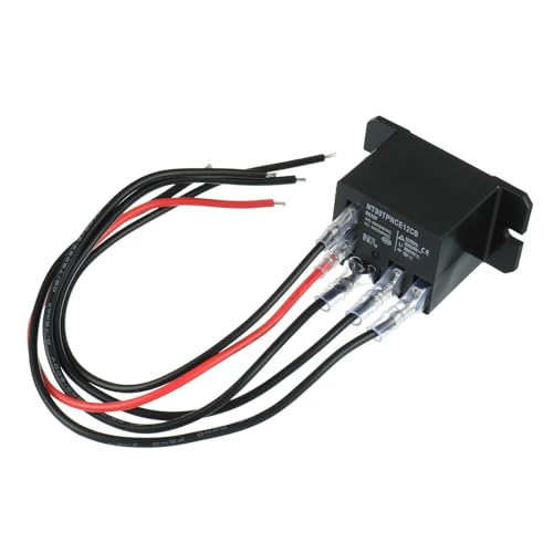 NT90-DC12V-10X Power Relay DC 12V Coil 12 VDC 30A 40A SPDT(1NO 1NC) with Flange Mounting and 10 Quick Connect Terminals Wires Mini Relay(Pack of 2pcs) - size: DC 12V