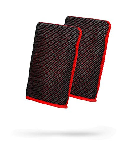 Adam's Polishes Clay Mitt - Medium Grade Clay Bar Infused Mitt | Car Detailing Glove Quickly Removes Debris from Your Paint, Glass, Wheels, & More - size: Red - 2pk