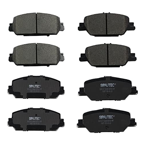 SIPAUTEC-Front & Rear Carbon Fiber Ceramic Disc Brake Pads Set Replacement For 2017 2018 2019 2020 2021 2022 2023 2024 2025 Honda CR-V - style: D2036-D2037