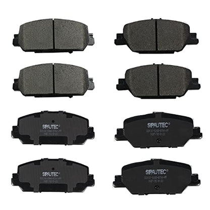 SIPAUTEC-Front & Rear Carbon Fiber Ceramic Disc Brake Pads Set Replacement For 2017 2018 2019 2020 2021 2022 2023 2024 2025 Honda CR-V - style: D2036-D2037