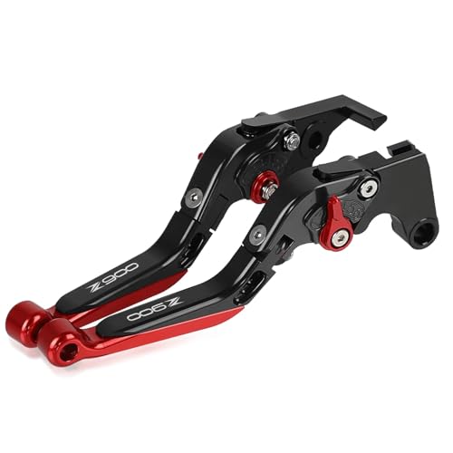 Z900 Motocycle Brake Clutch Levers Set Foldable Extendable - color: Brake Clutch Levers-red+black