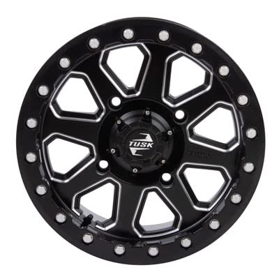 Tusk 4/137 Uinta Beadlock Wheel 15x7 5.0 + 2.0 Milled/Black Compatible with Can-Am Maverick X3 Max X MR Turbo RR 72 Inch 2020-2022