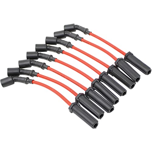 AIP Electronics Dragon Fire Race Series High Performance Ignition Spark Plug Wire Set Compatible with 1999-2013 GMC Chevrolet Avalanche Cadillac Escalade Hummer 4.8L 5.3L 6.0L 6.2L OEM Fit PWJ100