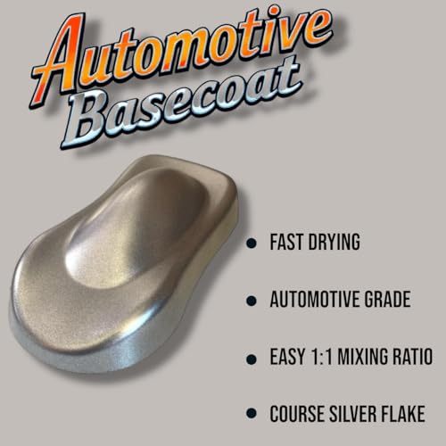 LiME LiNE Automotive Coarse Silver Basecoat Paint - 1 Pint - color: Coarse Silver