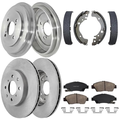 Detroit Axle - 8pc Brake Kit for 2015 2016 2017 2018 2019 2020 Honda Fit - size: 8PR63047/KIT