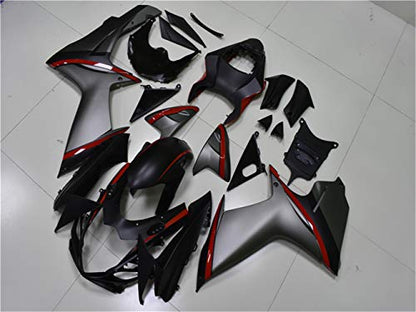 YTL Grey Black Full Fairing Fit for Suzuki 2011-2026 GSXR 600/750 - color: 010 Grey Black