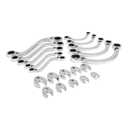 GEARWRENCH 20 Piece Metric Specialty Ratcheting Wrench Set | GWMSSRWMM - style: Specialty Wrenches