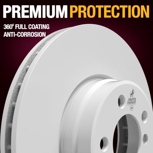 Metrix Premium Chassis Parts - 344 mm Front Coated Vented Disc Brake Rotors - size: 91855MT