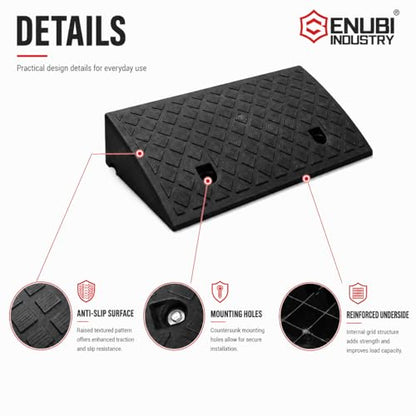 Curb Ramp Portable Lightweight Heavy Duty Plastic Threshold Ramp for Driveway, Loading Dock, Sidewalk, Car, Scooter, Bike, Motorcycle - size: 4.25" 1PCS