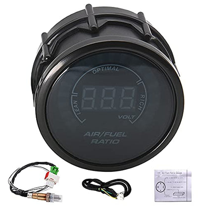 ARTILAURA 2-1/16" 52mm Air/Fuel Ratio Gauge LED Digital Display with Narrowband O2 Oxygen Sensor Car Gauge for 12V Car