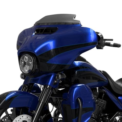 HR3 Candy Cobalt/Indigo Ink Batwing Outer Fairing Body + Vent Trim Compatible with 2017 CVO Street Glide FLHXSE - color: Candy Cobalt / Indigo Ink