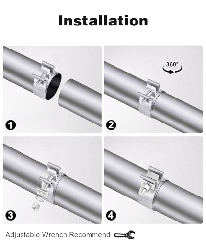 EVIL ENERGY 2.0 Inch Exhaust Clamp,Narrow Band Muffler Clamp Stainless Steel for Pipes,Mufflers,Catalytic Converters 2PCS - size: 2.0 inch