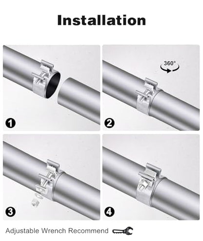 EVIL ENERGY 2.0 Inch Exhaust Clamp,Narrow Band Muffler Clamp Stainless Steel for Pipes,Mufflers,Catalytic Converters 2PCS - size: 2.0 inch