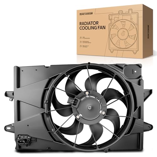 Torchbeam Engine Cooling Radiator Fan Assembly Compatible with Chevrolet & GMC Equinox 2010-2017, Terrain 2010-2017 Electric Radiator Cooling Fan Kit Replacement 621-456 - size: 2010-2017 Equinox/Terrain 2.4L