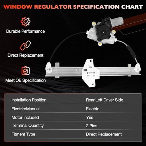 751-932 Rear Left Driver Side Power Window Regulator and Motor Assembly - size: 751-932