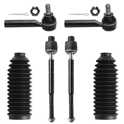 Detroit Axle - Front 6pc Tie Rods Kit for 03-09 Toyota 4Runner Lexus GX470