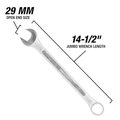 OEMTOOLS 22127 29mm Jumbo Combination Wrench, Combination Wrench Set Jumbo, Metric Combination Wrenches Set, OEM TOOLS Individual Metric Wrenches - size: 29mm