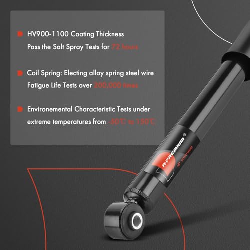 A-Premium Rear Shock Absorbers with Top Mount, Set of 2