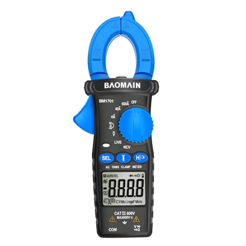 BAOMAIN Digital Clamp Meter 4000 Counts AC Current AC/DC Voltage BM1701