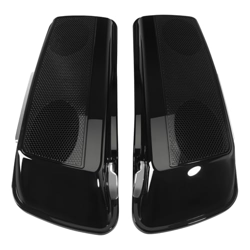 TCT-MOTORPARTS 5" Extended Hard Saddlebags 5" x 7" Speakers Cutout Fit For Harley 2014-2024 Touring Road King, Road Glide, Street Glide, Electra Glide, Ultra-Classic - color: 5" Extended Saddlebags w/5x7" Speakers Lids