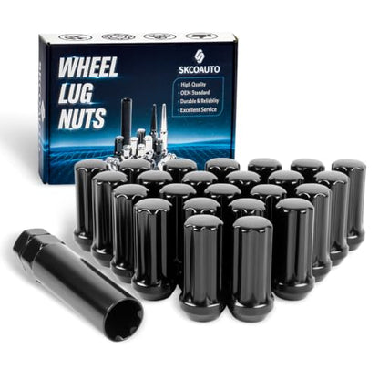 M14x1.5 Spline Lug Nuts 24 Pcs Closed end with 1 Socket Key - size: 14x1.5, style: 24PCS， 2.01