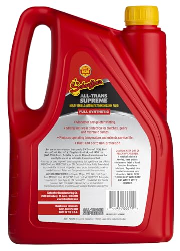 Schaeffer Manufacturing Co. 0204SAT-006 All-Trans Supreme Automatic Transmission Fluid, 1-Gallon Bottle (Pack of 6) - size: 1 Gallon (Pack of 6)