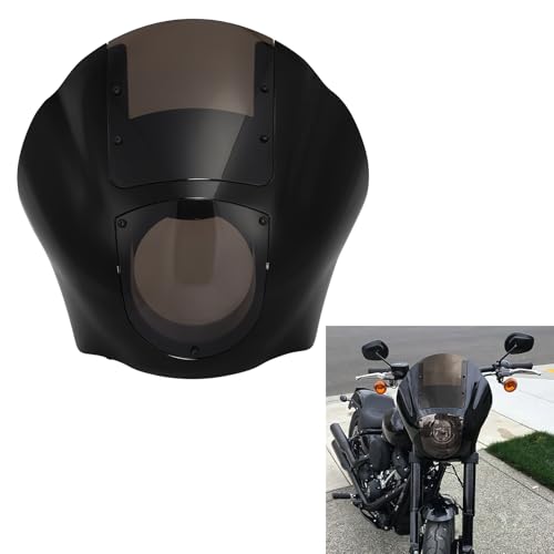 TCMT Quarter Fairing & Smoke Windshield Fits For Harley XL 883 1200 1988-Up Dyna 1995-2005 - color: Smoke Windshield Fairing