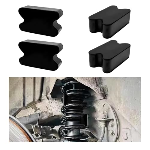 4 PCS Rubber Car Coil Spring Spacers, Heavy Duty Lift Blocks for 2" to 2.5" Coils Springs Elevation, Universal Front & Rear Coil Spacer Spring Booster Kit for Cars Trucks SUVs