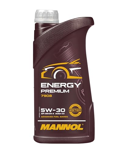 MANNOL 7908 Energy Premium 5W-30 Motor Oil, Car Oil Acea C3, 1L