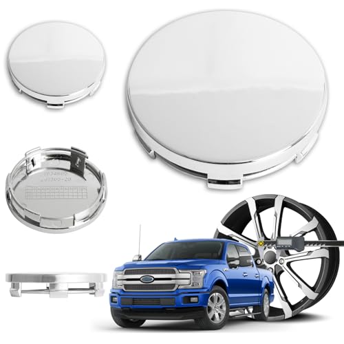 2.6Inch 65MM Wheel Center Caps for Ford Expedition Explorer Ranger F150 Rim Hub Caps FL34 1A096, Pack of 4 (Chrome, Outer 65MM, Inner 61MM) - color: Chrome, size: Outer 65MM , Inner 61MM