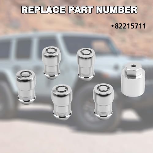 Wheel Lock Lug Nuts 82215711 Fit for Jeep 2018-2024 Wrangler Gladiator