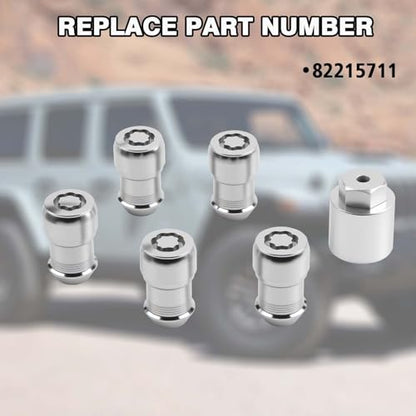 Wheel Lock Lug Nuts 82215711 Fit for Jeep 2018-2024 Wrangler Gladiator