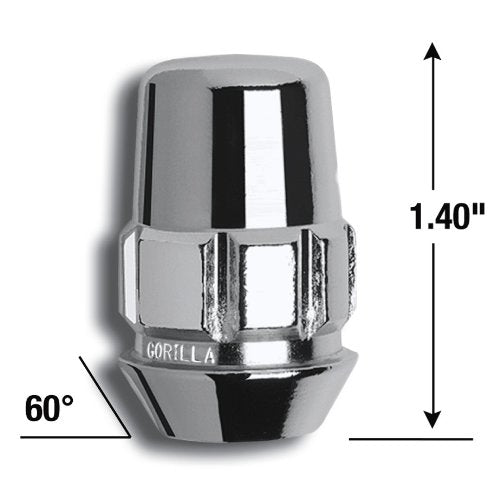 Gorilla Automotive Products 71481NB5 5 Wheel Lock Compatible with Jeep JK 3/4 Hex. - size: 1/2-20