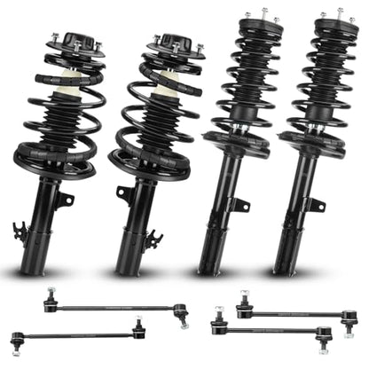 Front + Rear Struts Shock Absorber Sway Bar Links Kit Fit for Toyota Camry 2.2L 1997-2001, Solara 2.2L 2.4L 1999-2003, Replace 531678 531679 K90311 K90312 531680 531681 K90313-8PCS - size: Front+Rear Struts Sway Bar End Links 8pc