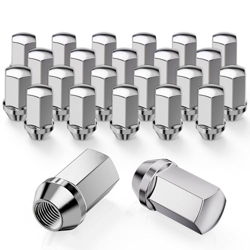 MZS M14x1.5 Lug Nuts 1.75" 45mm Length 7/8 Hex Replace 9596070 Chrome 24PCS - size: M14X1.5-1.77" (45mm) Long