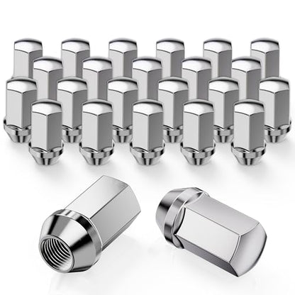 MZS M14x1.5 Lug Nuts for 2012+ Ram 1500 2011+ Durango Charger Chrome 24PCS - size: M14X1.5-for Ram 1500