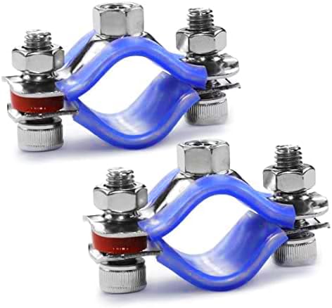 2PCS 304 Stainless Steel Wall Ceiling Mount Pipe Supports, Split Ring Hanger for OD Pipe 25-27mm - size: 25-27mm, style: split ring hanger ONLY