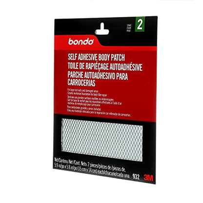 Bondo Self-Adhesive Body Patch, for Large Rust-Outs and Damaged Areas, 2 Patches, 5.9 in x 5.8 in, 2 Patches (Pack of 2) - size: Pack (Pack of 2)