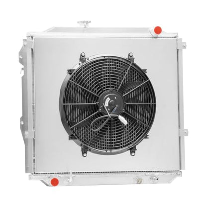 4 Row Radiator Shroud Fan For Toyota 4Runner SR5 2.7L L4 3.4L V6 1996-2002 Aluminum Radiator Fan Replacement 4 Rows Radiators Fans - size: 4 Row Radiator+Shroud Fan