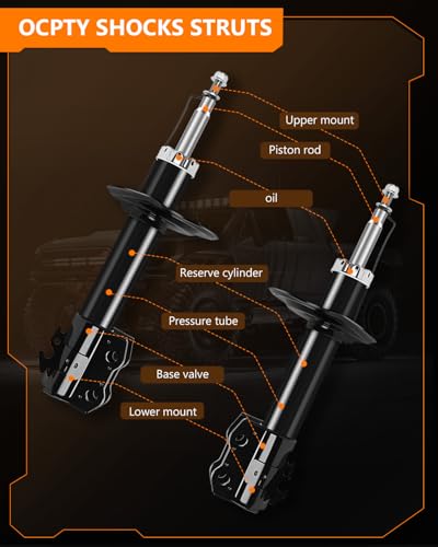 OCPTY Front Shock Absorbers Struts for Toyota for Yaris 2010-2014 FWD