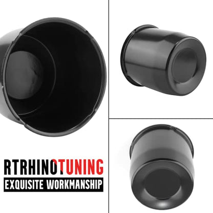 RTRHINOTUNING 4pcs 5.15in 130mm Wheel Center Caps Black Trailer Hub Caps for Trailer SUV Rims 5in Tall - color: Black, size: 5.15" Center Hole, 5" Height