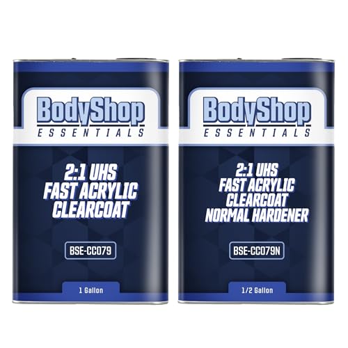 UHS 2:1 Fast Acrylic Clearcoat System Kit – 1 Gallon Clear Coat + 1/2 Gallon Normal Hardener Set for Automotive Refinishing & Collision Repair