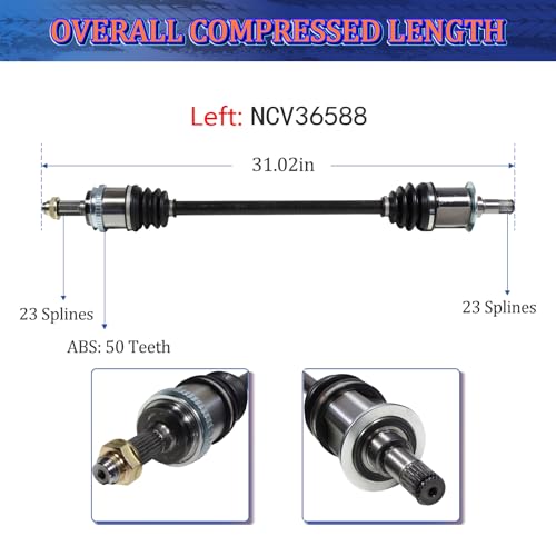 MAXFAVOR 4WD CV Axle fit for 1997 1998 1999 2000 2001 Honda CR-V CRV,